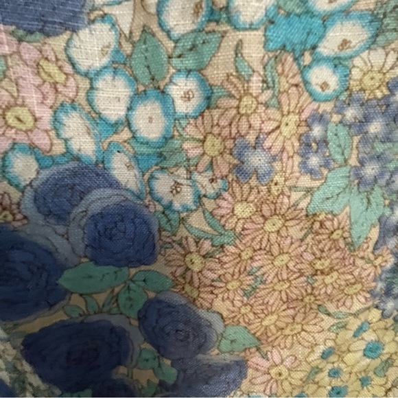 Newport News 100% Linen Blue and Cream Sheath Dress - Picture 3 of 5